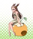  food fruit gym_leader mikan_(pokemon) object_namesake orange pokemon pokemon_(game) pokemon_gsc sandals satsuki_imonet solo two_side_up 