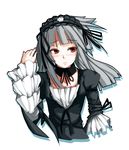  bad_id bad_pixiv_id blush flimflam frills frown long_hair red_eyes rozen_maiden silver_hair solo suigintou 