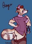  anthro butt crossdressing eyewear fralea fur george girly glasses male mammal nurse nurse_hat raccoon solo stockings 