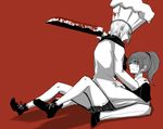  1girl blood chef chef_hat chef_uniform cleaver gregory_horror_show hat knife 