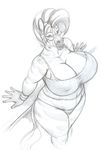  blackfox85 breasts chubby cleavage clothed clothing equine eyewear female glasses line_art looking_at_viewer mammal midriff monochrome overweight panties solo standing traditional_media uncolored underwear voluptuous wide_hips zebra 