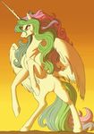  equine female feral friendship_is_magic goattrain horn horse leovictor mammal my_little_pony pony princess_celestia_(mlp) solo winged_unicorn wings 