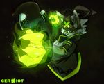  canine clothed clothing fur glowing green_eyes hat lizizero male mammal solo 