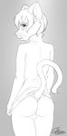  balls bottom bulge butt cat cute feline invalid_tag male mammal pinup pose sketch solo underwear 