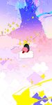  bad_id bad_pixiv_id cloud doorway facing_away highres kirby kirby_(series) no_humans pillar planet shooting_star sky star star_(sky) starry_sky streamers uichi 