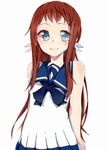  blue_eyes brown_hair dress esu_(transc) long_hair mukaido_manaka nagi_no_asukara sailor_dress school_uniform serafuku 