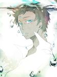  bad_id bad_pixiv_id blue_eyes brown_hair bubble dark_skin dark_skinned_male facial_mark hongcha_(roels) looking_at_viewer male_focus parted_lips popped_collar scp-073 scp_foundation solo submerged 