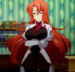  closed_eyes highres long_hair rebecca_randall red_hair screencap seikoku_no_dragonar solo 