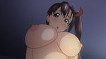  1girl amaya_haruko animated animated_gif blush breasts huge_breasts looking_at_viewer maken-ki! nipples open_mouth puffy_nipples solo 