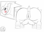  anus blush breasts butt chubby clitoris crockwad embarrassed female hooves huge_teats huge_udders in_heat legendary_pok&#233;mon legendary_pok&eacute;mon nintendo nipples one_eye_closed pok&#233;mon pok&eacute;mon pussy shy sketch teats terrakion udders video_games wink 