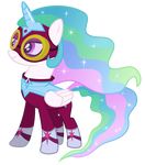  absurd_res alpha_channel costume equine eyewear female feral friendship_is_magic fur goggles hair hi_res horn horse long_hair magister39 mammal multi-colored_hair my_little_pony plain_background pony princess_celestia_(mlp) purple_eyes smile solo transparent_background white_fur winged_unicorn wings 