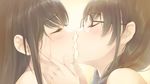  2girls flowers_(game) game_cg glasses hanabishi_rikka innocent_grey kiss shirahane_suou sugina_miki tears yuri 
