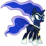  absurd_res alpha_channel blue_eyes blue_fur blue_hair costume equine female feral friendship_is_magic fur hair hi_res horn horse long_hair magister39 mammal my_little_pony open_mouth plain_background pony princess_luna_(mlp) solo transparent_background two_tone_hair winged_unicorn wings 