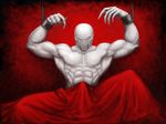  armpits bald bdsm biceps bulge chained cuffs erection evil_smile faceless front hairless human low_res male mammal monster muscles not_furry pecs penis red_theme sex_offenderman sheets sitting solo spread_legs spreading tall teasing topless trollpasta white_skin 