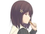  brown_eyes brown_hair food nanaku_teiru original short_hair 