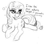  cutie_mark equine female friendship_is_magic greyscale horn horny mammal mewball monochrome my_little_pony rarity_(mlp) solo tongue unicorn 