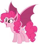  alpha_channel bat_pony bat_wings cutie_mark equine fangs female feral friendship_is_magic hair hi_res magister39 mammal messy_hair my_little_pony pink_hair pinkie_pie_(mlp) plain_background red_eyes smile solo transparent_background vampire wings 