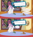  breaking_the_fourth_wall button_mash_(mlp) comic cutie_mark_crusaders_(mlp) equine female feral friendship_is_magic game horn horse jananimations male mammal milkshake my_little_pony original_character pony sweetie_belle_(mlp) tumblr unicorn young 