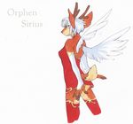  grey_eyes hair orphen-sirius solo white_hair wings 