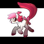  bow brown_eyes cutie_mark equine female feral fetlocks hair hi_res hooves horse kilala97 looking_at_viewer mammal my_little_pony open_mouth original_character pony red_hair smile solo tongue two_tone_hair 