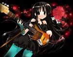  akiyama_mio bass_guitar blue_legwear don't_say_&quot;lazy&quot; instrument k-on! nyanmilla pantyhose solo 