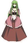  c.c. code_geass creayus dress formal full_body green_hair long_hair solo transparent_background yellow_eyes 