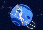  bad_id bad_pixiv_id bare_legs blue_eyes blue_hair buttons constellation floating hair_ornament keishin long_hair neptune_(planet) neptune_symbol one_side_up open_mouth original personification pisces_(constellation) planet polearm see-through sky solo space star_(sky) starry_sky trident very_long_hair weapon wrist_cuffs 