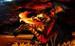  1girl dragon highres horns pheonix red_hair 