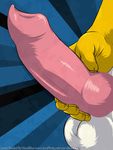  animal_genitalia anthro balls canine canine_penis close-up dieselblue erection fox fur furryguy299 hand holding_penis knot male mammal penis pink_penis side_view solo white_fur yellow_fur 