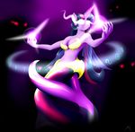  absurd_res anthro anthrofied blumagpie bra breasts cleavage clothed clothing equine female friendship_is_magic glowing glowing_eyes glyph hair hi_res horn magic mammal mermaid multi-colored_hair my_little_pony purple_eyes purple_hair red_eyes shadow solo twilight_sparkle_(mlp) underwear unicorn white_eyes 