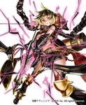  aiming arrow blonde_hair blue_eyes bow_(weapon) drawing_bow holding holding_arrow holding_bow_(weapon) holding_weapon kakusei_avenger looking_down ojyou short_hair solo weapon 