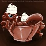  chocolate_sauce equine female food food_fetish friendship_is_magic horn mammal my_little_pony princess_luna_(mlp) sauce smudge_proof solo whipped_cream winged_unicorn wings 