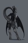  anthro avoid_posting breasts butt dragon female fortuna horn invalid_background invalid_color invalid_tag looking_at_viewer standing wings 