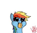  blue_fur equine feral friendship_is_magic fur hair horse mammal multi-colored_hair my_little_pony plain_background pony rainbow_dash_(mlp) rainbow_hair solo theponysketchguy tongue tongue_out 