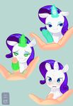  bestiality blue_eyes blush cum cum_on_face equine erection eyeshadow female feral friendship_is_magic fur hair horn horse human interspecies makeup male mammal my_little_pony open_mouth penis pony purple_hair rarity_(mlp) straight threeworlds unicorn white_fur 