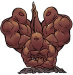  dugtrio ground group humor hyper macho male manly muscles nintendo plain_background pok&#233;mon pok&eacute;mon pose sido(slipknot) simple_background video_games white_background 