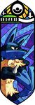  amazing chest_tuft fluffy fur lucario male mammal nintendo pok&#233;mon pose red_eyes spikes stained_glass super_smash_bros teeth tuft video_games 