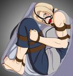  ball_gag bdsm bondage bound feet fifth_hokage full_body gag gagged male_focus naruto rope solo tied tied_up toes tsunade 