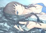  bikini_top black_hair joshikousei_girl&#039;s-high long_hair open_shirt wet yuuna_(upper-soul) 