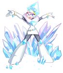  bad_id bad_tumblr_id blue_eyes bracelet eyeshadow fur_trim gem genderswap genderswap_(mtf) jewelman jewelry makeup maya_petersen robot rockman rockman_(classic) rockman_9 solo 