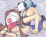  breasts duo female from_behind hilda_(pokemon) interspecies male nintendo nipples oshawott penetration pok&#233;mon pok&#233;philia pok&eacute;mon pok&eacute;philia sex size_difference sketch small_dom_big_sub straight video_games 