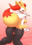  all_fours anthro blush bow braixen breasts butt canine d7h71n8.png female fennec fox fur mammal nintendo nipples pastelletta pok&#233;mon pok&eacute;mon presenting presenting_hindquarters red_eye red_nose solo stick thong underwear video_games yellow_fur 