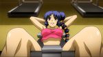  1girl animated animated_gif breasts exercise freezing_(series) pov rana_linchen situp solo spread_legs sweat 
