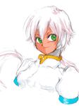  aile green_eyes rockman rockman_zx shigehiro_(hiroi_heya) sketch smile solo source_request white_hair 