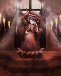  bad_id bad_pixiv_id bat_wings candle hat non_(nobu) purple_hair red remilia_scarlet sitting solo touhou wings wrist_cuffs yellow_eyes 