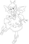  animal_ears fingernails greyscale mitsumoto_jouji monochrome mystia_lorelei sketch solo touhou 