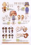  6+girls absurdres artbook character_request chibi_and_chobi fish highres kumatanchi magurou monkey multiple_boys multiple_girls official_art old_man scan shigatake sumomo_(kumatanchi) thighhighs translation_request twintails zookeeper_(kumatanchi) 