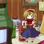  alice_margatroid basket blonde_hair blue_eyes chibi futami_yayoi hairband minigirl ribbon solo touhou 