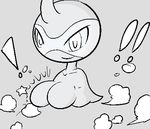  breasts castform female invalid_tag monochrome nintendo pok&#233;mon pok&eacute;mon solo unknown_artist video_games 