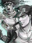  gakuran hat jojo_no_kimyou_na_bouken kuujou_joutarou multiple_boys ponko_(uesama_suki_104) school_uniform stand_(jojo) star_platinum tegaki 